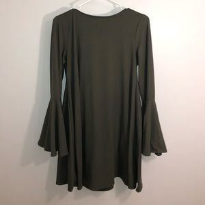 Altar’d State Army Green flared long sleeve dress